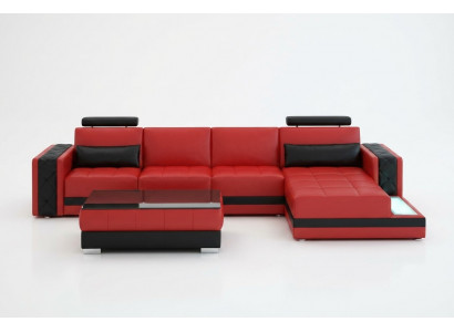 Ecksofa Ledersofa Grouss XXL U Form Wunnlandschaft Sofa Couch Garnitur Nei H2211B