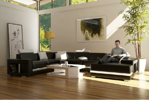 Eckcanapé Polster Wunnlandschaft Canapé Sofa Wunnlandschaft UForm Sëtz Ecke PH2673