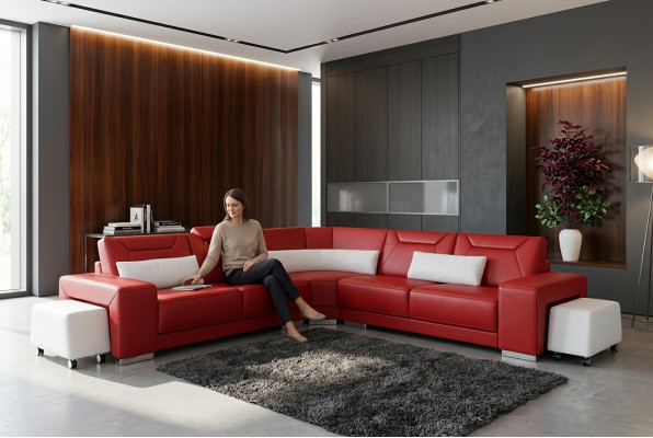 Wunnlandschaft Polster Eck Eck Sofa Canapé Garnitur Landschaft Lieder Sëtz PH739