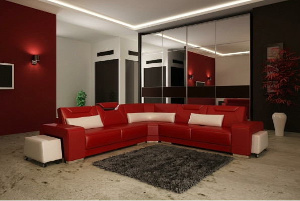 Wunnlandschaft Polster Eck Eck Sofa Canapé Garnitur Landschaft Lieder Sëtz PH739