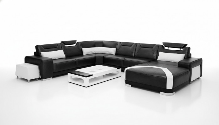 Eckcouch Polstersesellandschaft Canapé Sofa Wunnlandschaft U-Form Sëtz Eck PH739C