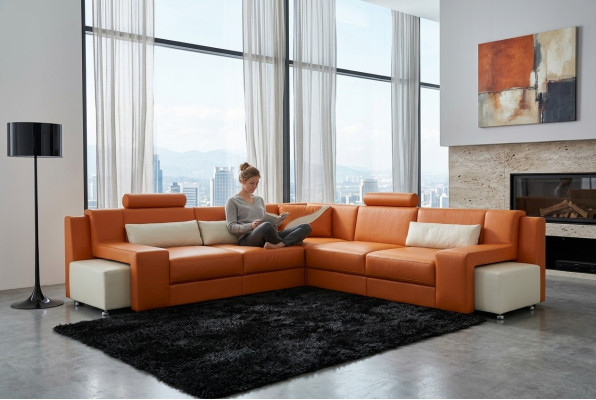 Wunnlandschaft Polster Ecke Ecksofa Sitz Couch Garnitur Landschaft Lieder V015B