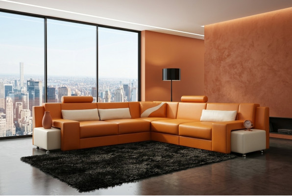 Wunnlandschaft Polster Ecke Ecksofa Sitz Couch Garnitur Landschaft Lieder V015B