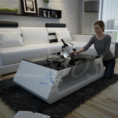 Designer Couchdësch Polster Dësch Lieder Glas Moderne Dësch (Hamburg)