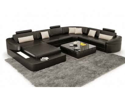Wunnlandschaft Canapé Këssen Eck Garnitur Designer Lieder Sofa Grouss Sofa Këlscher