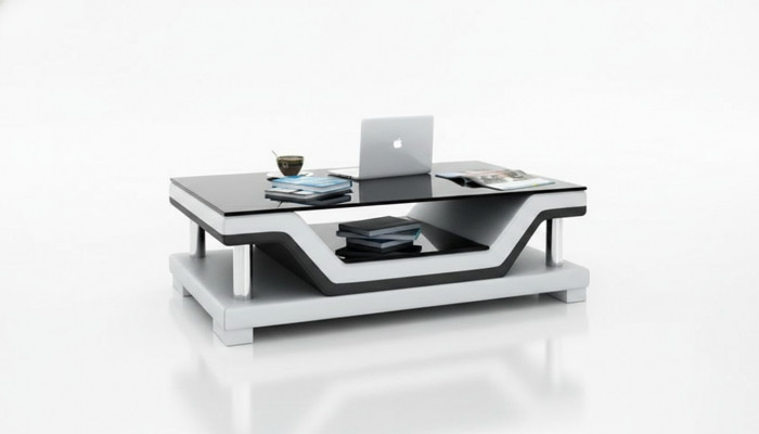 Designer Couchtisch Polster Dësch Lieder Glas Moderne Dëscher #SB3009