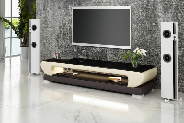 RTV TV Säitestéck Lieder Glas Dësch Fernsee Schaf Dësch Designer 403