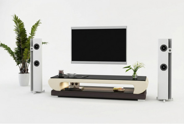 RTV TV Säitestéck Lieder Glas Dësch Fernsee Schaf Dësch Designer 403
