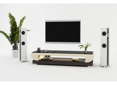 RTV TV Säitestéck Lieder Glas Dësch Fernsee Schaf Dësch Designer 403