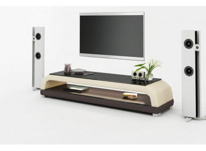 RTV TV Säitbord Lieder Glas Dësch Fernseh Schaf Dësch Designer 6108