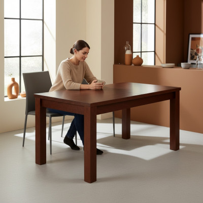 Dësch Iessdësch Holzdësch XXL Konferenzdësch 80x140cm Auszéiher 140x180cm