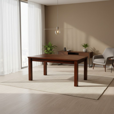 Dësch Iessdësch Holzdësch XXL Konferenzdësch 80x140cm Auszéiher 140x180cm