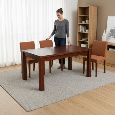 Dësch Iessdësch Holzdësch XXL Konferenzdësch 70X120cm Auszéiibar 120X160cm