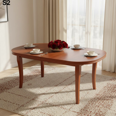 Dësch Iessdësch Holz Dësch XXL Konferenzdësch S2 80X140cm Auszéiibar 80X180cm