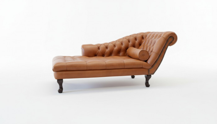 Chesterfield Chaiselongue Liicht Ottoman Sofa Echt Lieder Relaxiestull Nei