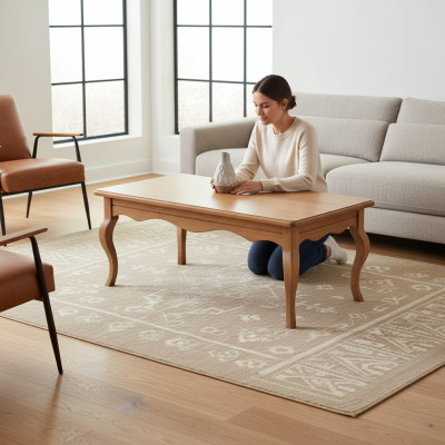 Holz Dësch Echte Handaarbecht Klassesch Dëscher Dësch Iessdësch Model PR1 Holz Nei
