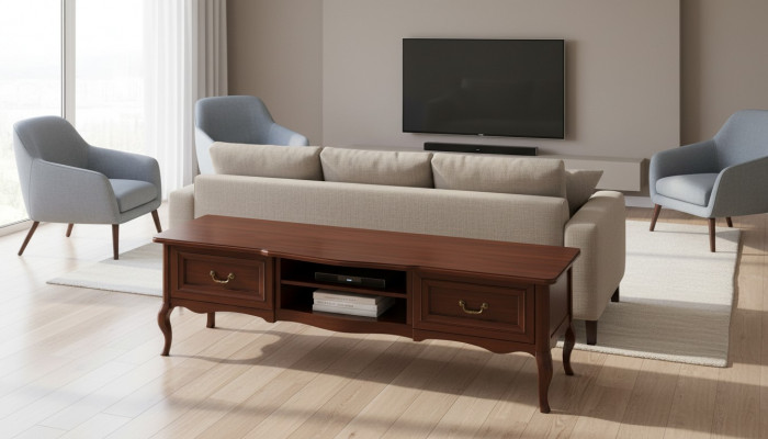 Klassesch TV-Säitbord Eechten Holz Kommode Board Schaf Kommoden Nei PR-RTV-D