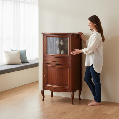Massivholz Kommode Nieweschaf Klassesch Bar Rustikale Landhaus PR-KB 1-2 L,R