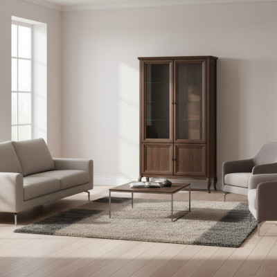 Schaf Klassesch Vitrin Vitrineschaf Massivholz Echtholz - Modell PR-W2