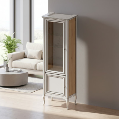 Schaf Echt Holz Massivholz Klassesch Vitrine Vitrinenschaf-Modell PR-W 1-2