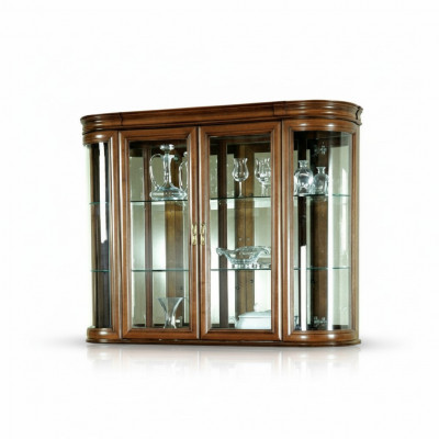 Massivholz Vitrine Hängevitrine Wandvitrine Klassesche Designer Spigel - Z-W3