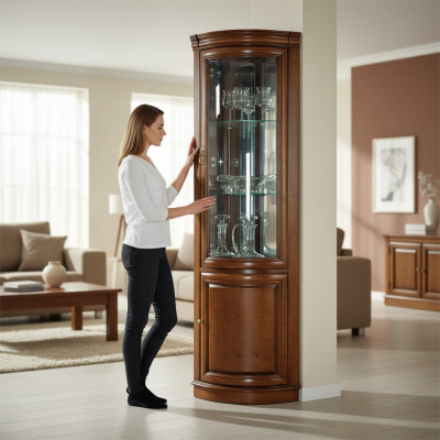 Klassesch Vitrin Vitrineschaf Rustikal Schaf Glasschaf Vitrinen Z-WN