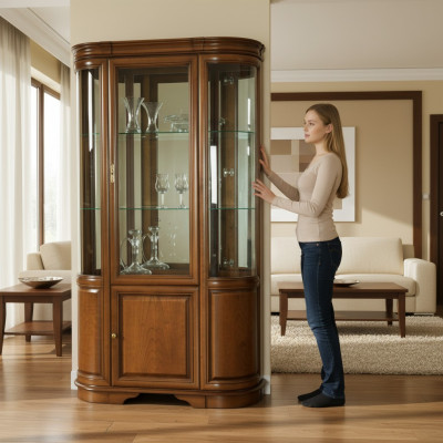 Klassesch Vitrinneschaf Rustikal Schaf Glasschaf MODEL Z-W1