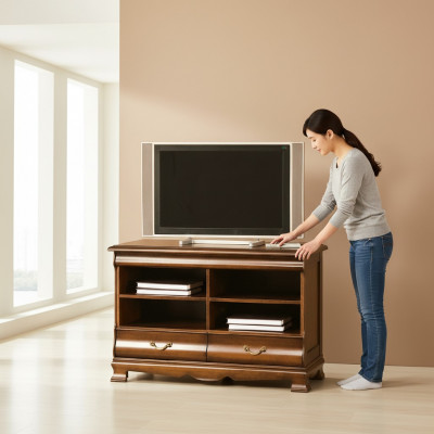 TV Lowboard Schaf Fernsehdësch Schaf ënner RTV Fernseeschaf - N-RTV