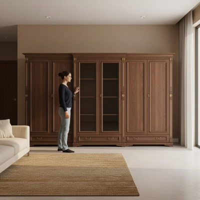 Klassesch Schief Schaf Schiefwand Kleederschaf Massiv Kolonial Stil O6D