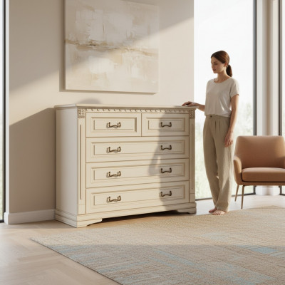 Klassesch Kommod Kommoden Schief Sideboard Massiiv Miwwelen Kolonial Nei OK4