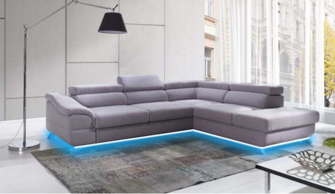 Ecksofa mat Schlooffunktioun Wunnlandschaft Sofa Ecksofa Canapé Eck Polster Garnitur