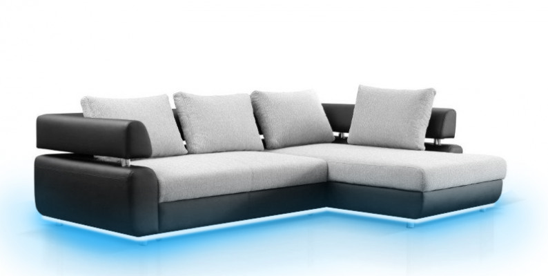 Ecksofa Wunnlandschaft + Bettfunktioun Sofa Ecksofa Couch Eck Polster Garnitur
