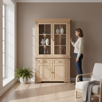 Klassesch Vitrin Vitrineschaf Vitrinen Glasschaf Schaf Kolonial Nei OK2