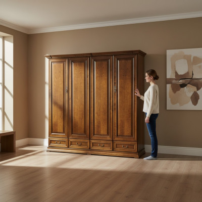 Klassesch Zeita Holz Schiefen Kleederschaf Kleederschafwand Italienesch Miwwel Kleeder