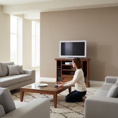 Klassesche Fernsehmiwwel RTV TV Dësch Säitestill Schaf Fernsehschaf R-RTV-N