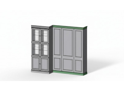 Klassesch Ofschlosslëscht fir d'Paneel, Set L, R Element fir Kleederschaaf System BA-26