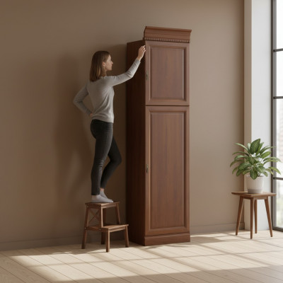 Klassesch Schief Schaf Schiefwand Holzschaf Vitrin Regal - Modell BA-12