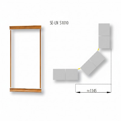 Klassesch Kréiungs-Ofschloss Saz fir Bicherregal Schranksystem SE-LN-S1010