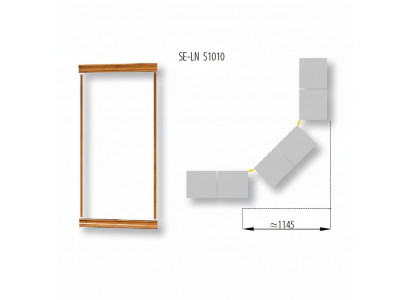 Klassesch Kréiungs-Ofschloss Saz fir Bicherregal Schranksystem SE-LN-S1010