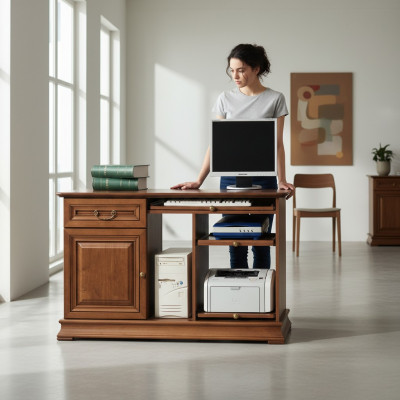 Klassesch Büro Schreifdësch Miwwelen Dësch Büro Chef Schreifdëscher Massivholz SE-S3