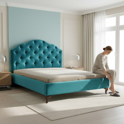 Designer Bett Betten Ehebett Duebelbett Polsterbett Liederbett - Modell CL-4