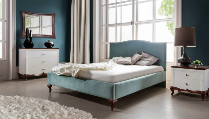 Designer Bett Betten Duebett Duebelbett Polsterbett Liederbett - Modell CL-2