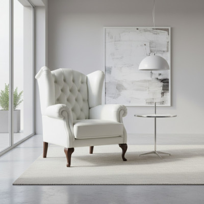Chesterfield Ouerensaessel Sessel Polster Fernseh Büro Canapé Echt CL- F2