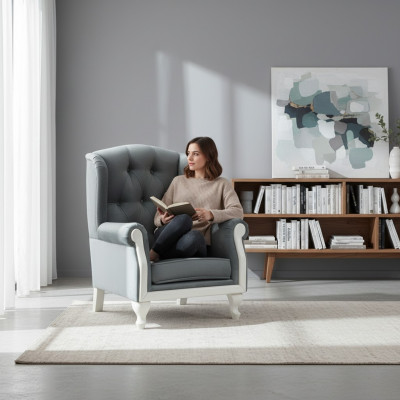 Chesterfield Ouerensessel Still Polster Fernseh Büro Canapé Lieder Textil