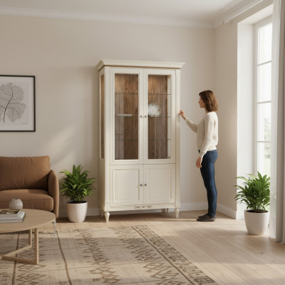 Klassesch Vitrine Kommoden Vitrinen Vitrineschaf Schaf Glasschaf FL-W2