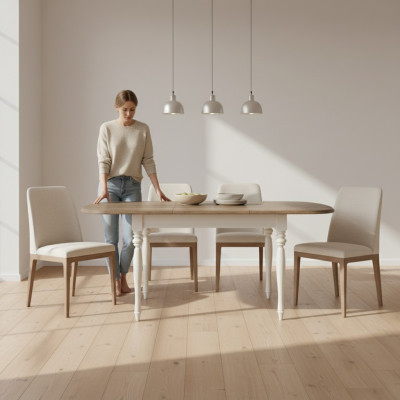 Groussen Dësch Iessdësch Holzdësch Konferenzdësch Auszéierbar 190cm Model FL-S2