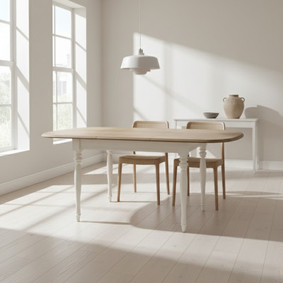 Groussen Dësch Iessdësch Holzdësch Konferenzdësch Auszéierbar 190cm Model FL-S2