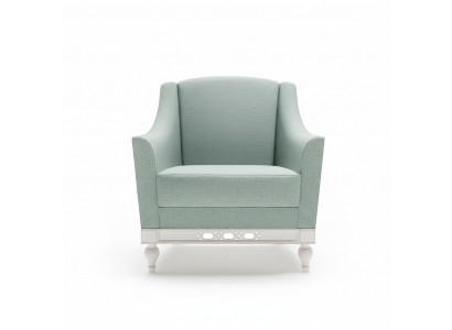 Chesterfield Oueresessel Sessel Polster Fernseh Büro Canapé Echt Lieder FL-1Siz