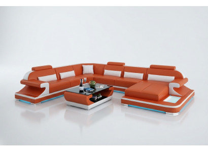 Liederdivan Couch Wunnlandschaft Ecksdivan Eck Garnitur Design Modern Divan G8021