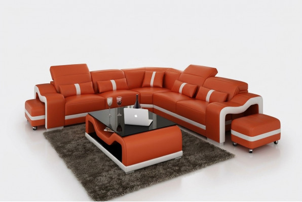 Lieder-Couch Wunnlandschaft Ecksofa Sofa Eck Modern Design Garnitur